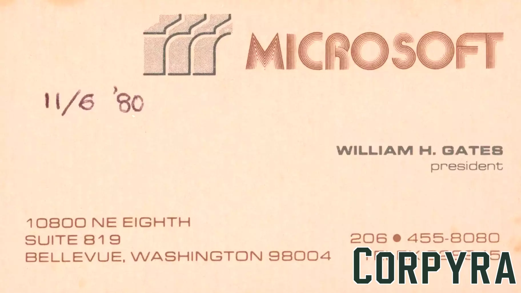 Historic Bill Gates Business Card to Be Auctioned