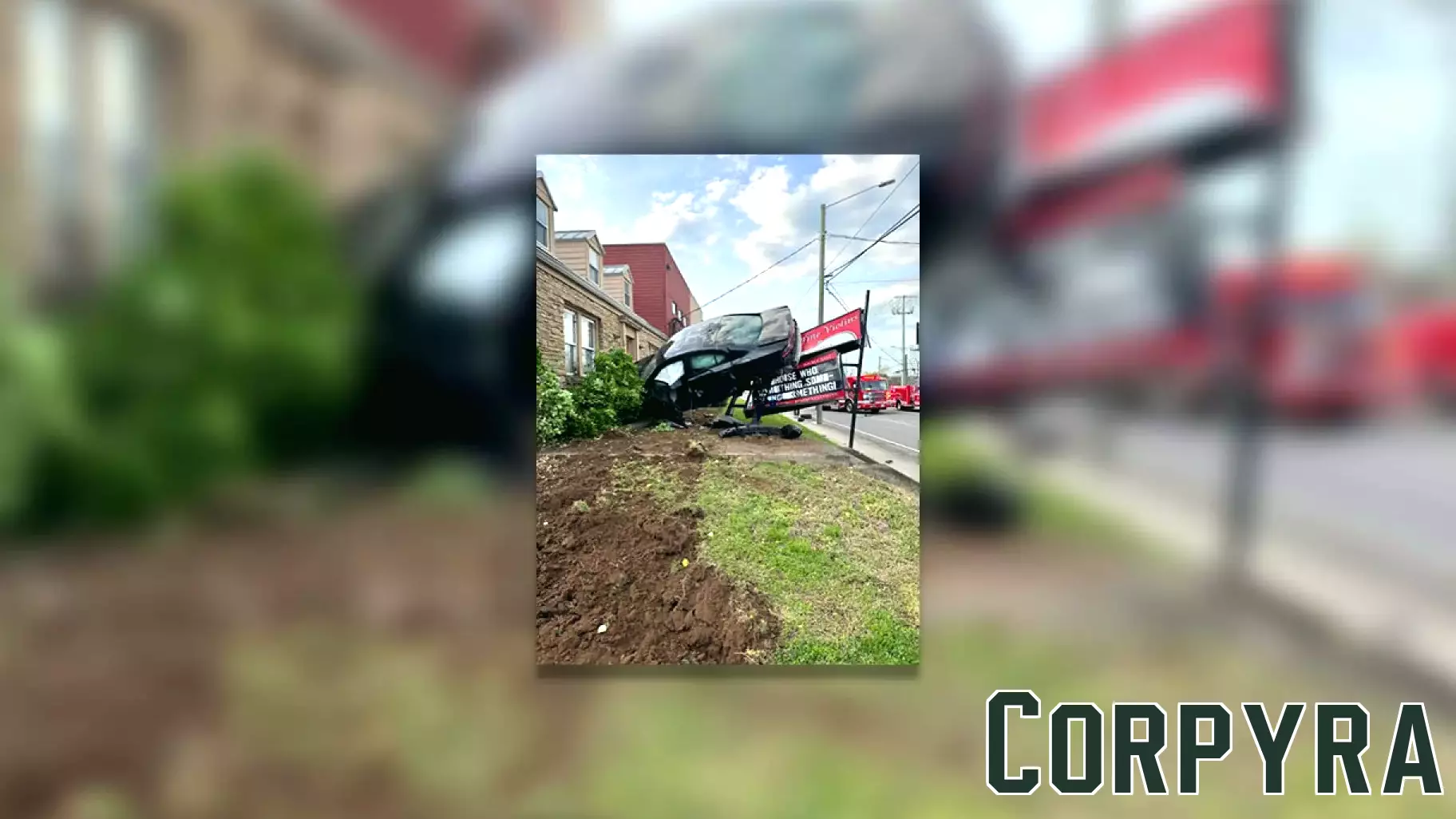 Speeding Driver Causes Damage to Local Business Sign in Donelson