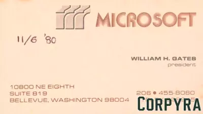 Historic Bill Gates Business Card to Be Auctioned